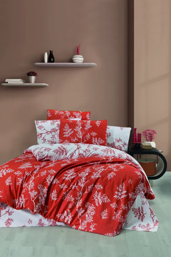 Pierre Cardin Ranforce Nevresim Takımı Çift Kişilik Sierra Kiremit