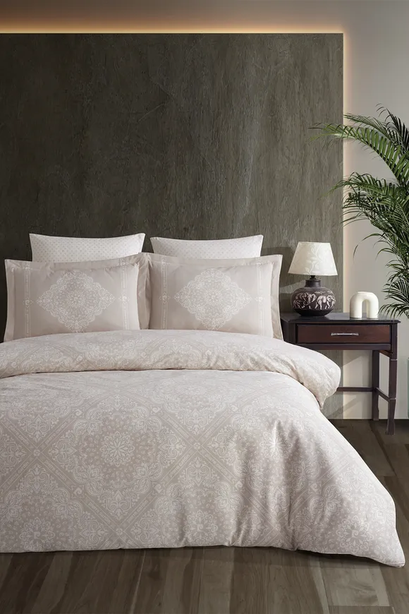 Pierre Cardin Ranforce Nevresim Takımı Çift Kişilik Valeria Bej