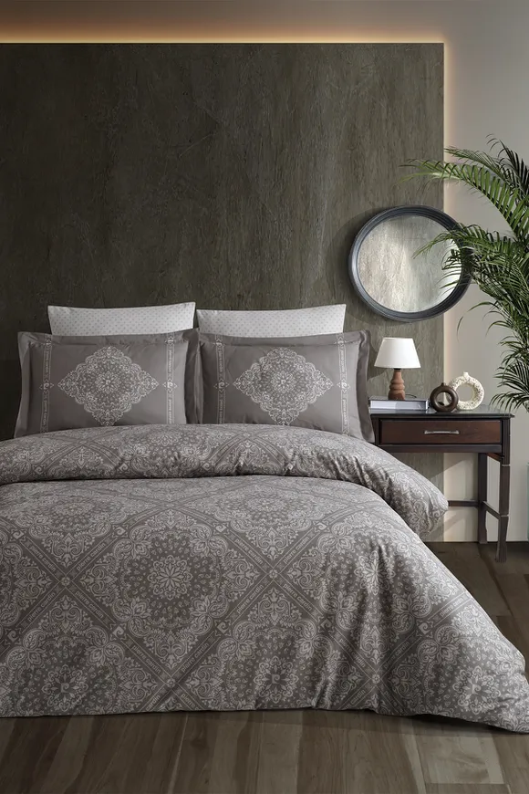 Pierre Cardin Ranforce Nevresim Takımı Çift Kişilik Valeria Gri