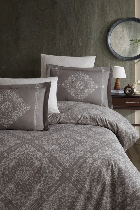 Pierre Cardin Ranforce Nevresim Takımı Çift Kişilik Valeria Gri