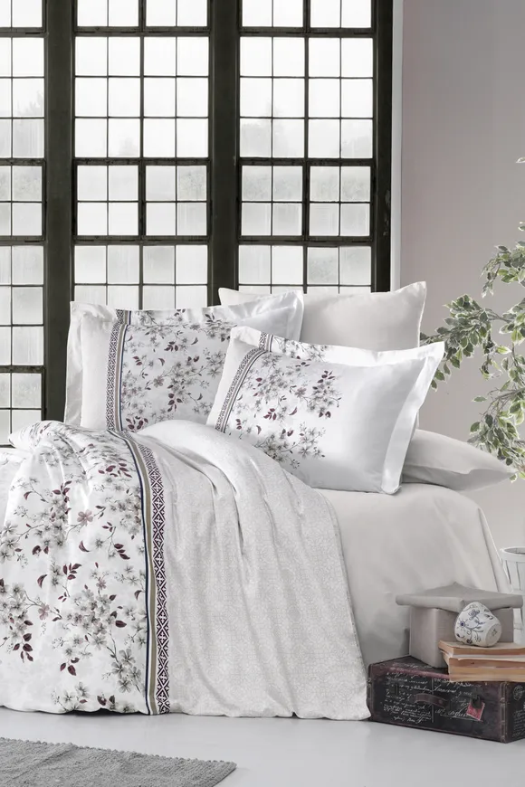 Pierre Cardin Saten Nevresim Takımı Çift Kişilik Belissa