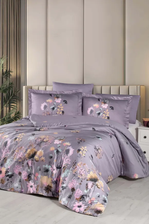 Pierre Cardin Saten Nevresim Takımı Çift Kişilik Caroline