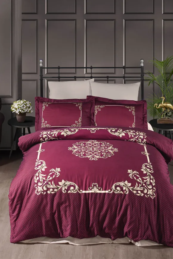 Pierre Cardin Saten Nevresim Takımı Çift Kişilik Karen