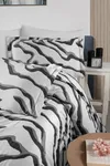 Pierre Cardin Saten Nevresim Takımı Çift Kişilik Lion Gri