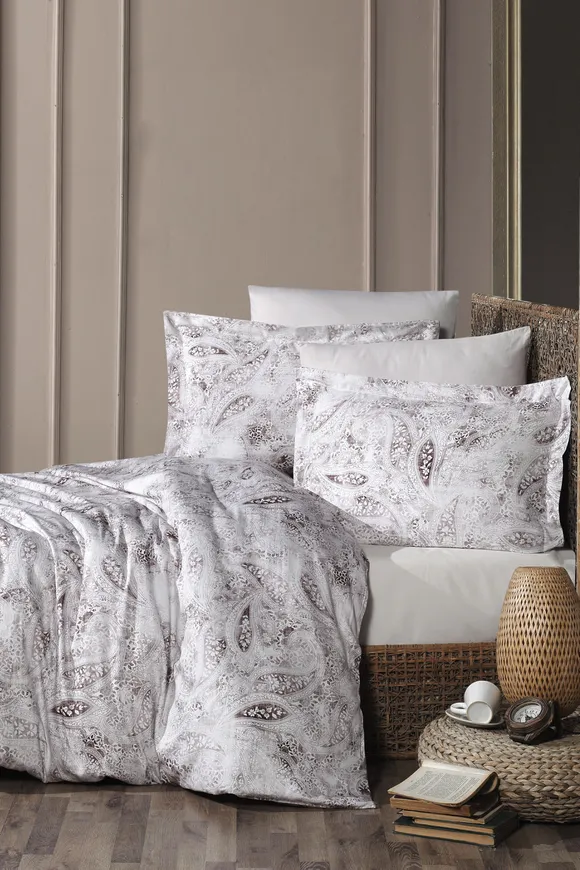 Pierre Cardin Saten Nevresim Takımı Çift Kişilik Luna