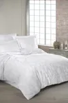 Pierre Cardin Saten Nevresim Takımı Çift Kişilik Sofia Beyaz