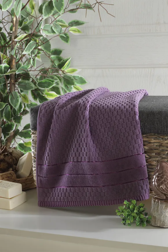 Pierre Cardin Soft Line Yüz Havlusu Mürdüm