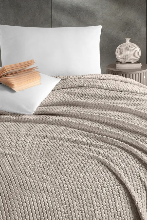 Pierre Cardin Super Soft Battaniye Çift Kişilik Harmony Bej
