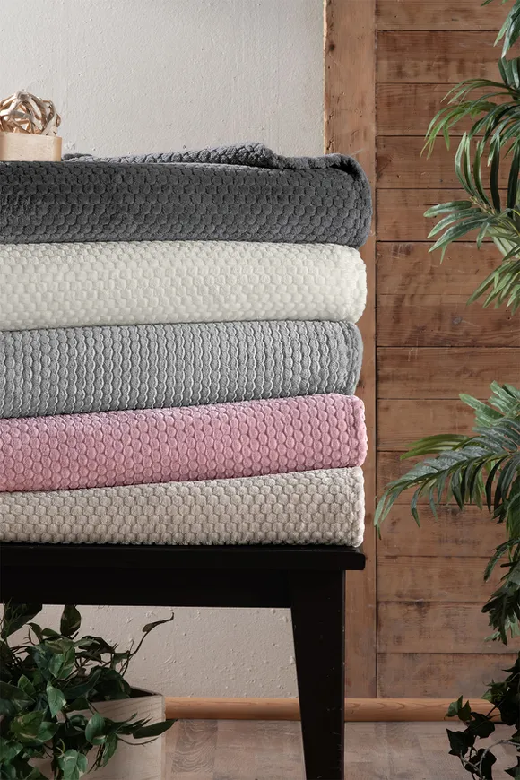 Pierre Cardin Super Soft Battaniye Çift Kişilik Harmony Gri