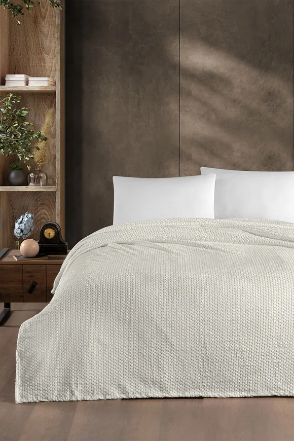 Pierre Cardin Super Soft Battaniye Çift Kişilik Harmony Şampanya