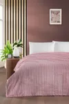 Pierre Cardin Super Soft Battaniye Çift Kişilik Line Gül Kurusu