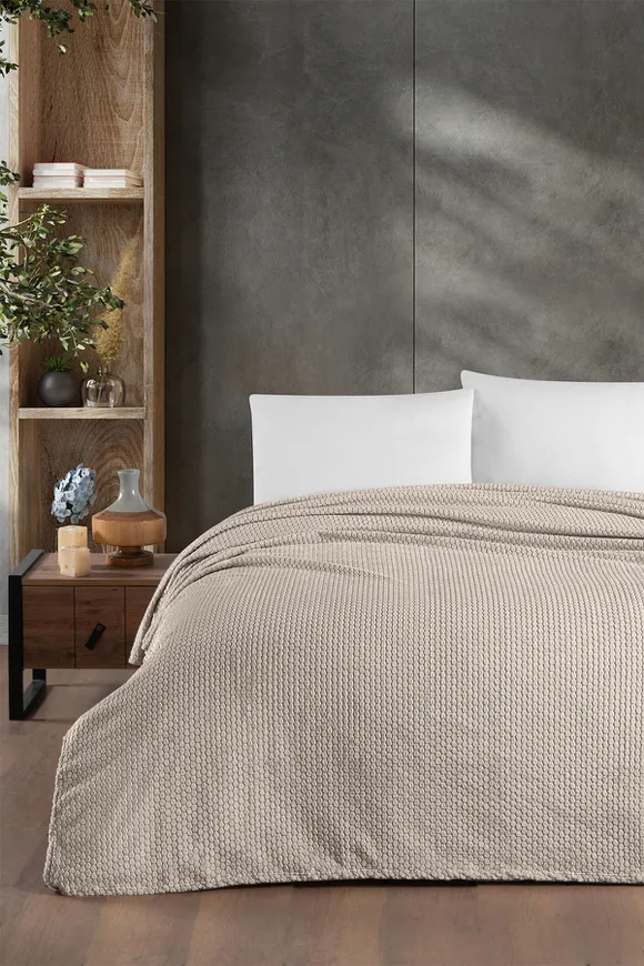 Pierre Cardin Super Soft Battaniye Tek Kişilik Harmony Bej