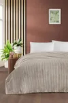 Pierre Cardin Super Soft Battaniye Tek Kişilik Line Bej