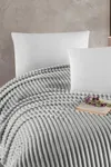 Pierre Cardin Super Soft Battaniye Tek Kişilik Line Gri