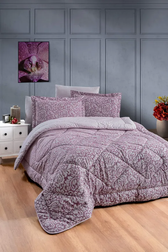 Pierre Cardin Uyku Seti Çift Kişilik Ombre Mürdüm