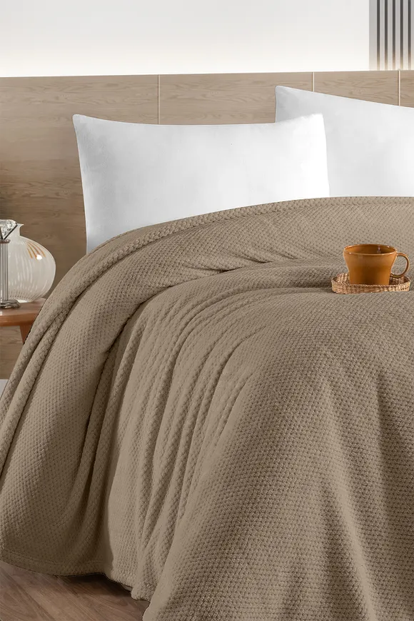 Pierre Cardin Wellsoft Battaniye Çift Kişilik Comfy Bej