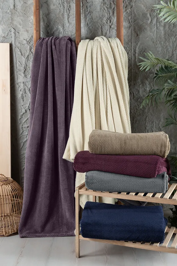 Pierre Cardin Wellsoft Battaniye Çift Kişilik Comfy Gri
