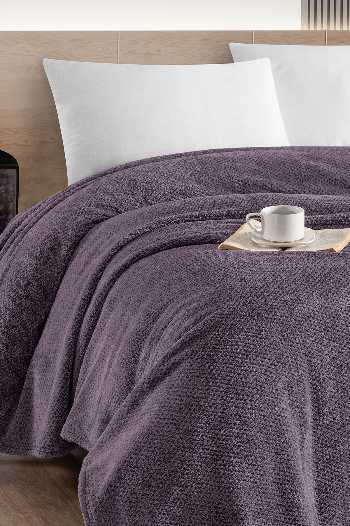 Pierre Cardin Wellsoft Battaniye Çift Kişilik Comfy Kül Moru