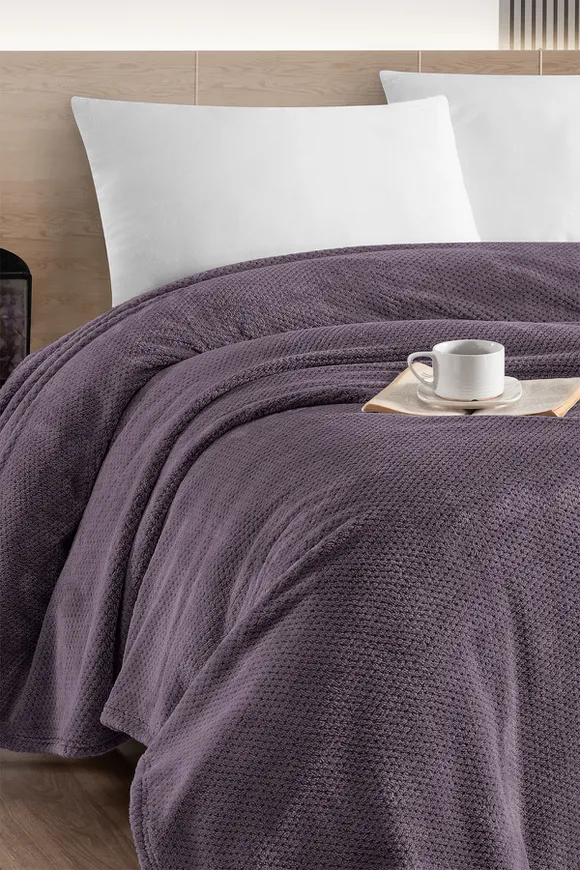 Pierre Cardin Wellsoft Battaniye Çift Kişilik Comfy Kül Moru
