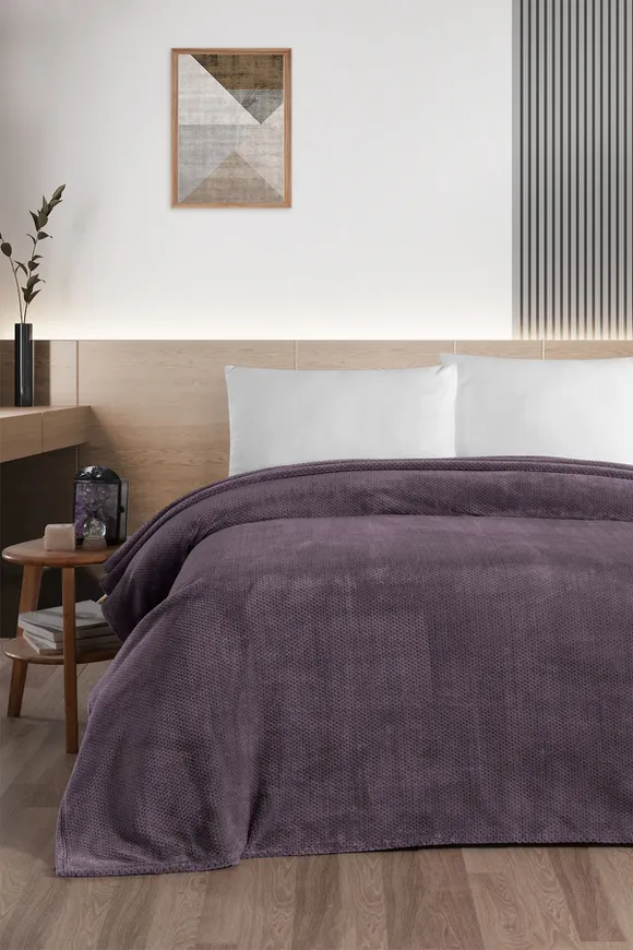 Pierre Cardin Wellsoft Battaniye Çift Kişilik Comfy Kül Moru