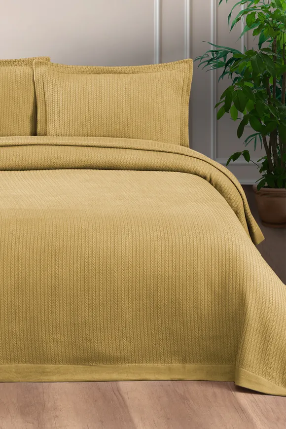 Pierre Cardin Yatak Örtüsü Çift Kişilik Valeria Hardal (Yastık Kılıfsız)