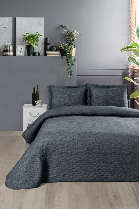 Pierre Cardin Yatak Örtüsü Seti Milas İndigo