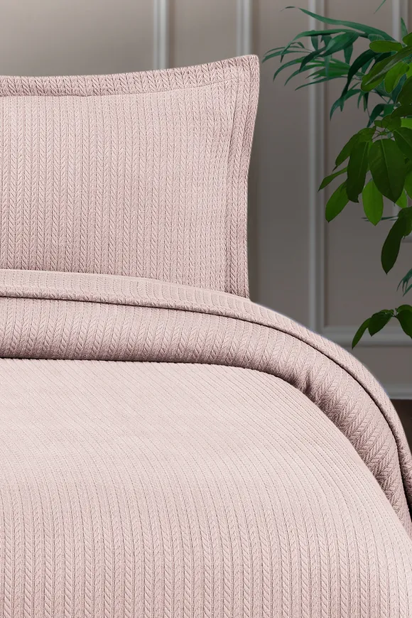 Pierre Cardin Yatak Örtüsü Seti Valeria Çift Kişilik Pudra