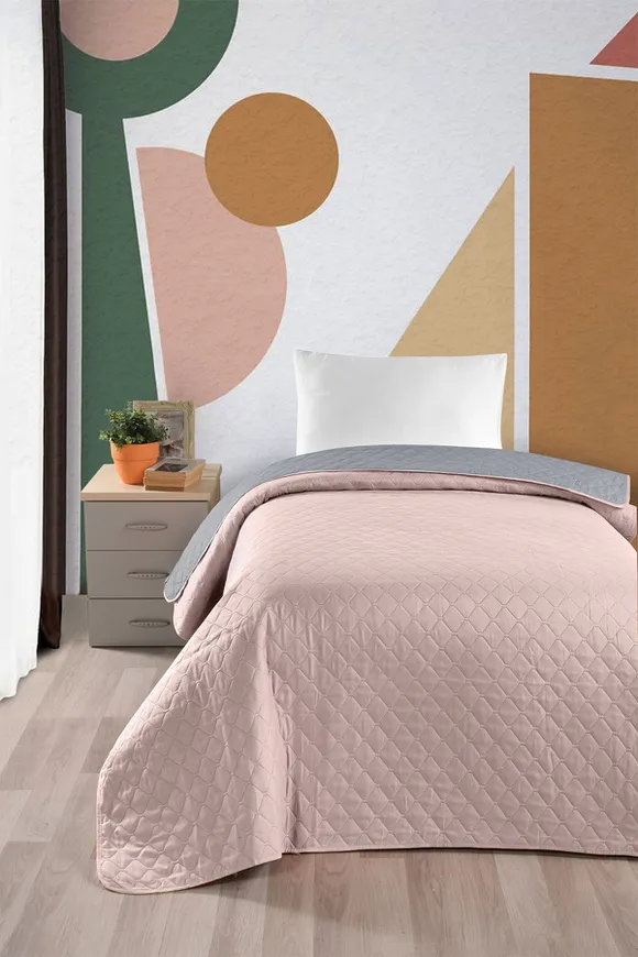 Pierre Cardin Yatak Örtüsü Tek Kişilik Everyday Pudra